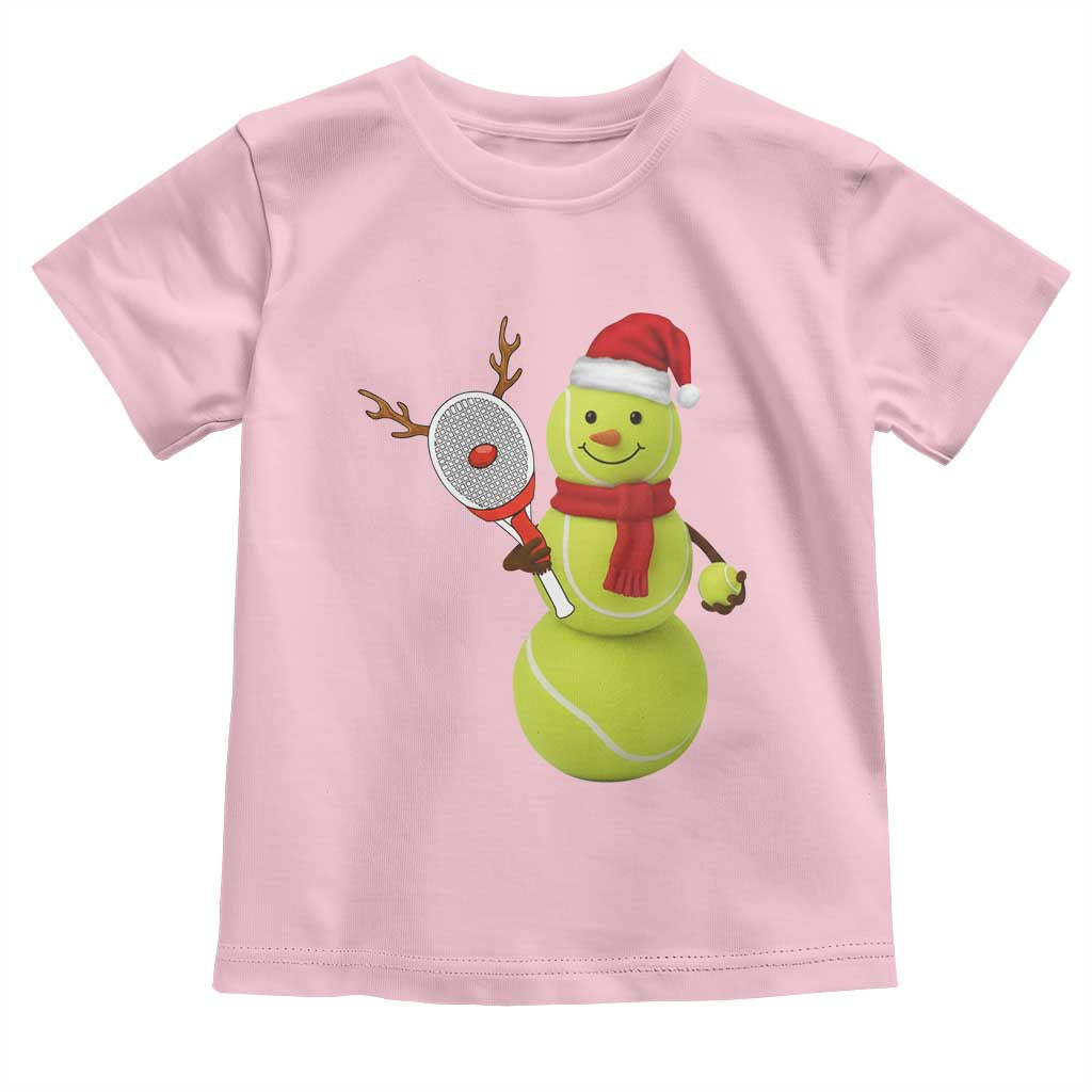 Funny Christmas Tennis Snowman Toddler T Shirt Tennis Lover Gift - Wonder Print Shop