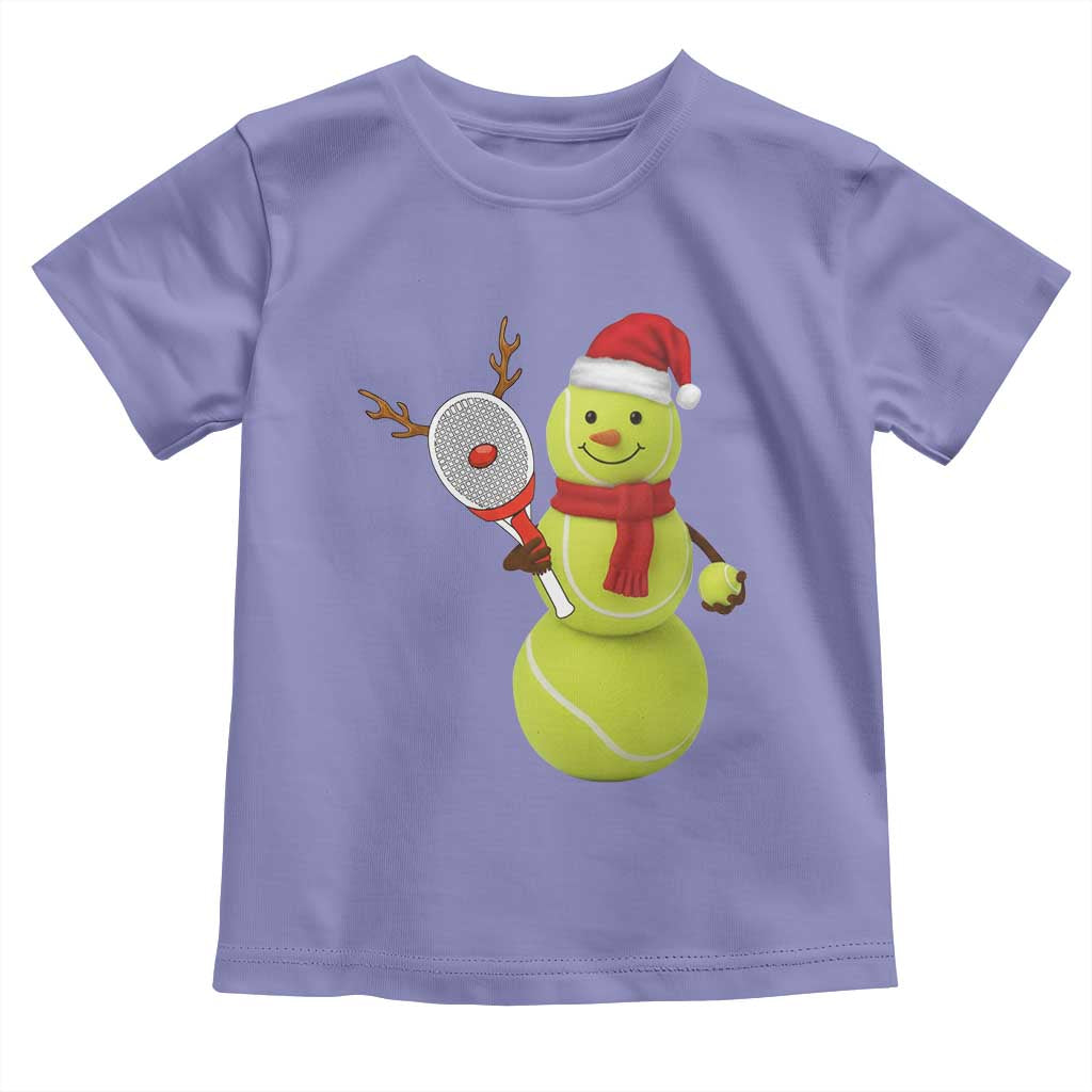 Funny Christmas Tennis Snowman Toddler T Shirt Tennis Lover Gift - Wonder Print Shop