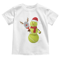 Funny Christmas Tennis Snowman Toddler T Shirt Tennis Lover Gift - Wonder Print Shop