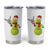 Funny Christmas Tennis Snowman Tumbler Cup Tennis Lover Gift - Wonder Print Shop