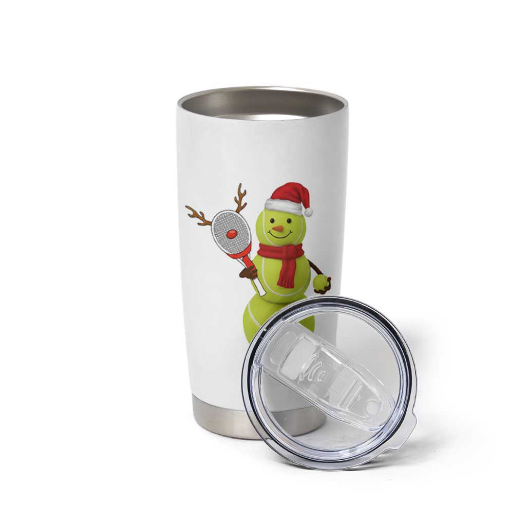 Funny Christmas Tennis Snowman Tumbler Cup Tennis Lover Gift - Wonder Print Shop