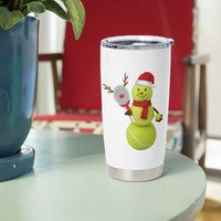 Funny Christmas Tennis Snowman Tumbler Cup Tennis Lover Gift - Wonder Print Shop