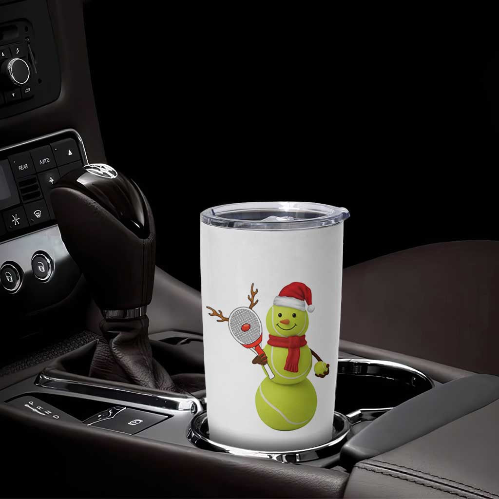Funny Christmas Tennis Snowman Tumbler Cup Tennis Lover Gift - Wonder Print Shop