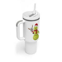 Funny Christmas Tennis Snowman Tumbler With Handle Tennis Lover Gift - Wonder Print Shop