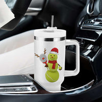 Funny Christmas Tennis Snowman Tumbler With Handle Tennis Lover Gift - Wonder Print Shop