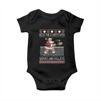 Deck The Courts With Serves And Volleys Baby Onesie Funny Tennis Ugly Christmas - Wonder Print Shop