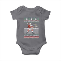 Deck The Courts With Serves And Volleys Baby Onesie Funny Tennis Ugly Christmas - Wonder Print Shop