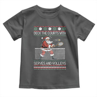 Deck The Courts With Serves And Volleys Toddler T Shirt Funny Tennis Ugly Christmas - Wonder Print Shop