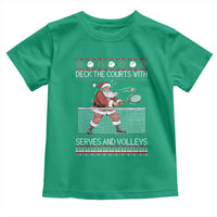 Deck The Courts With Serves And Volleys Toddler T Shirt Funny Tennis Ugly Christmas - Wonder Print Shop