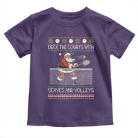 Deck The Courts With Serves And Volleys Toddler T Shirt Funny Tennis Ugly Christmas - Wonder Print Shop