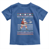 Deck The Courts With Serves And Volleys Toddler T Shirt Funny Tennis Ugly Christmas - Wonder Print Shop