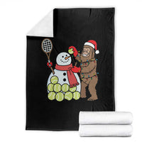 Funny Squatch Christmas Tennis Gift Throw Blanket Bigfoot Player Enthusiast - Wonder Print Shop