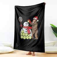 Funny Squatch Christmas Tennis Gift Throw Blanket Bigfoot Player Enthusiast - Wonder Print Shop