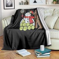 Funny Squatch Christmas Tennis Gift Throw Blanket Bigfoot Player Enthusiast - Wonder Print Shop