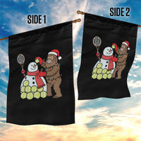 Funny Squatch Christmas Tennis Gift Garden Flag Bigfoot Player Enthusiast - Wonder Print Shop