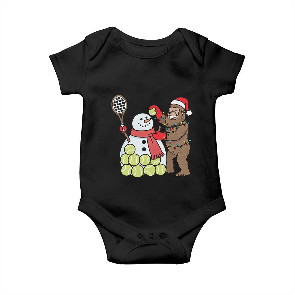 Funny Squatch Christmas Tennis Gift Baby Onesie Bigfoot Player Enthusiast - Wonder Print Shop
