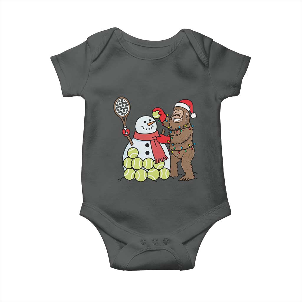 Funny Squatch Christmas Tennis Gift Baby Onesie Bigfoot Player Enthusiast - Wonder Print Shop