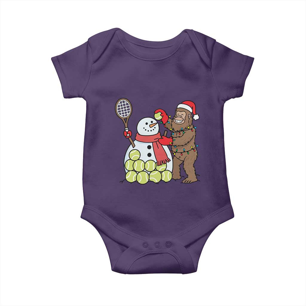 Funny Squatch Christmas Tennis Gift Baby Onesie Bigfoot Player Enthusiast - Wonder Print Shop