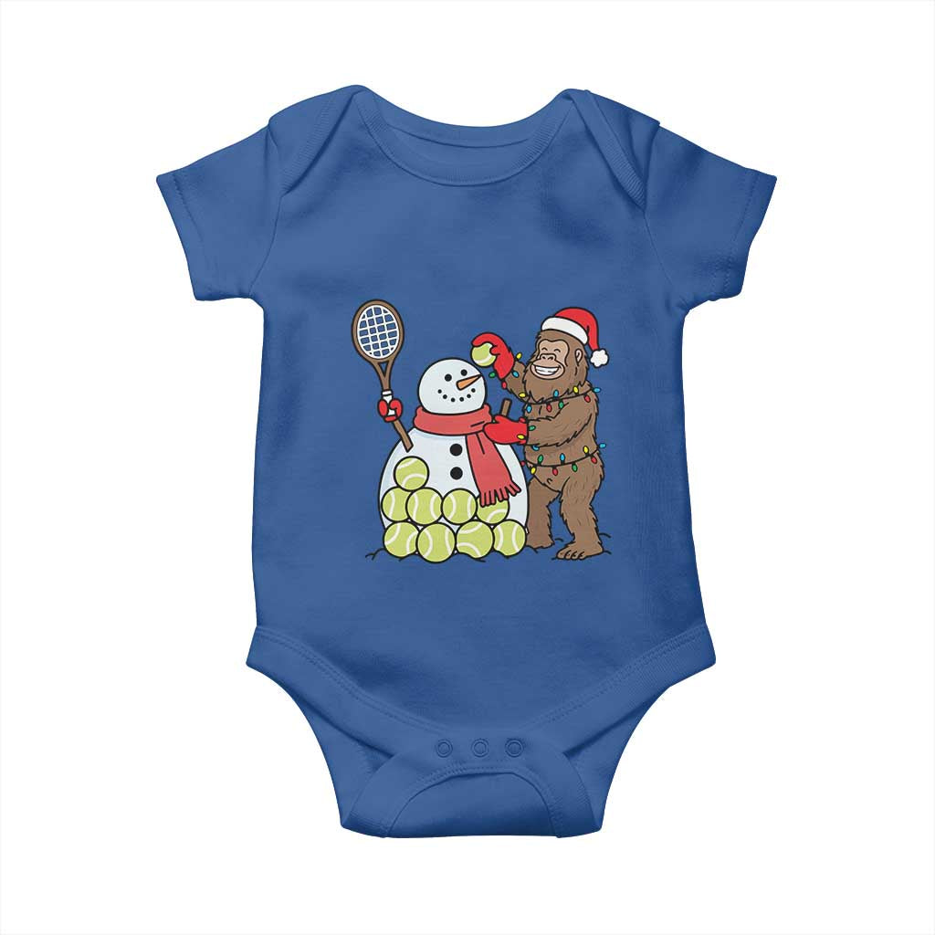 Funny Squatch Christmas Tennis Gift Baby Onesie Bigfoot Player Enthusiast - Wonder Print Shop