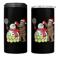Funny Squatch Christmas Tennis Gift 4 in 1 Can Cooler Tumbler Bigfoot Player Enthusiast - Wonder Print Shop