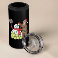 Funny Squatch Christmas Tennis Gift 4 in 1 Can Cooler Tumbler Bigfoot Player Enthusiast - Wonder Print Shop
