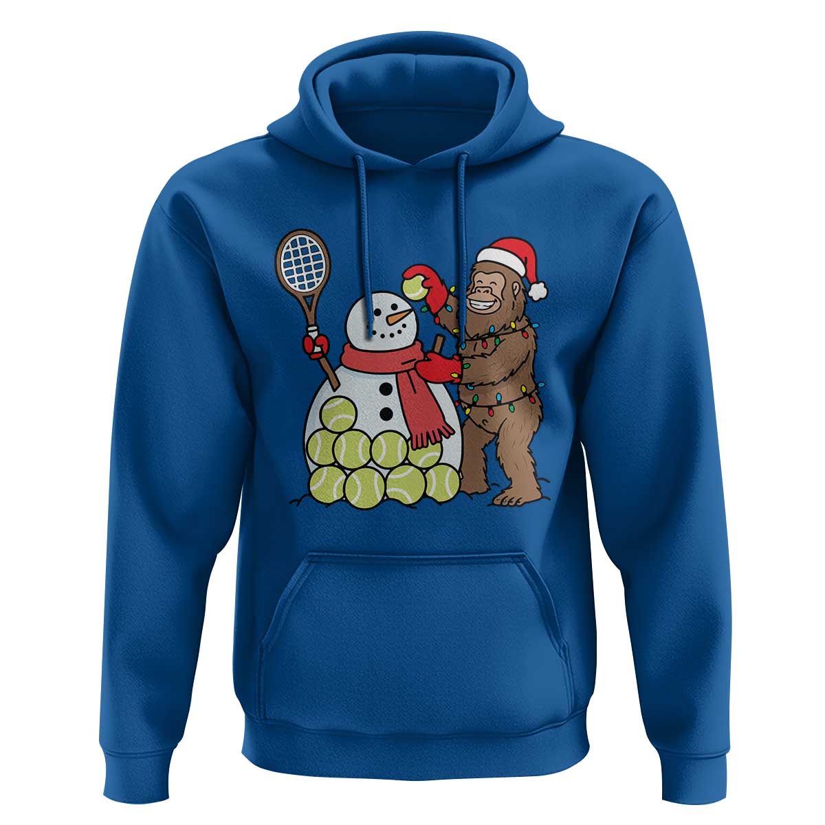 Funny Squatch Christmas Tennis Gift Hoodie Bigfoot Player Enthusiast - Wonder Print Shop