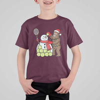 Funny Squatch Christmas Tennis Gift T Shirt For Kid Bigfoot Player Enthusiast - Wonder Print Shop
