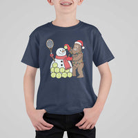 Funny Squatch Christmas Tennis Gift T Shirt For Kid Bigfoot Player Enthusiast - Wonder Print Shop