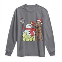 Funny Squatch Christmas Tennis Gift Long Sleeve Shirt Bigfoot Player Enthusiast - Wonder Print Shop