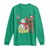 Funny Squatch Christmas Tennis Gift Long Sleeve Shirt Bigfoot Player Enthusiast - Wonder Print Shop