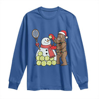 Funny Squatch Christmas Tennis Gift Long Sleeve Shirt Bigfoot Player Enthusiast - Wonder Print Shop