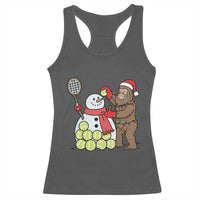 Funny Squatch Christmas Tennis Gift Racerback Tank Top Bigfoot Player Enthusiast - Wonder Print Shop