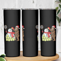 Funny Squatch Christmas Tennis Gift Skinny Tumbler Bigfoot Player Enthusiast - Wonder Print Shop