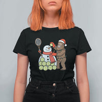Funny Squatch Christmas Tennis Gift T Shirt For Women Bigfoot Player Enthusiast - Wonder Print Shop