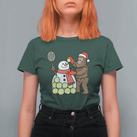 Funny Squatch Christmas Tennis Gift T Shirt For Women Bigfoot Player Enthusiast - Wonder Print Shop