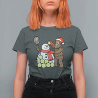 Funny Squatch Christmas Tennis Gift T Shirt For Women Bigfoot Player Enthusiast - Wonder Print Shop