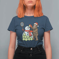 Funny Squatch Christmas Tennis Gift T Shirt For Women Bigfoot Player Enthusiast - Wonder Print Shop