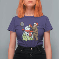 Funny Squatch Christmas Tennis Gift T Shirt For Women Bigfoot Player Enthusiast - Wonder Print Shop