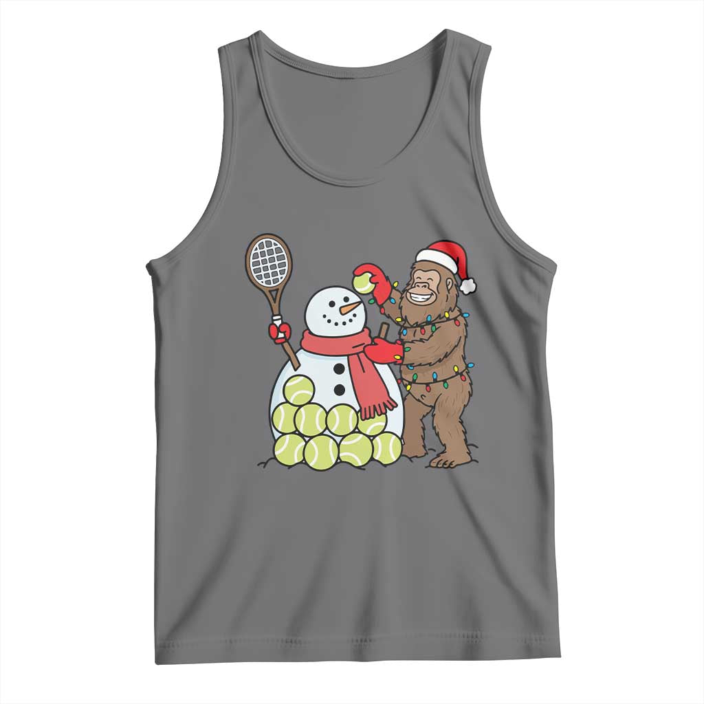 Funny Squatch Christmas Tennis Gift Tank Top Bigfoot Player Enthusiast - Wonder Print Shop