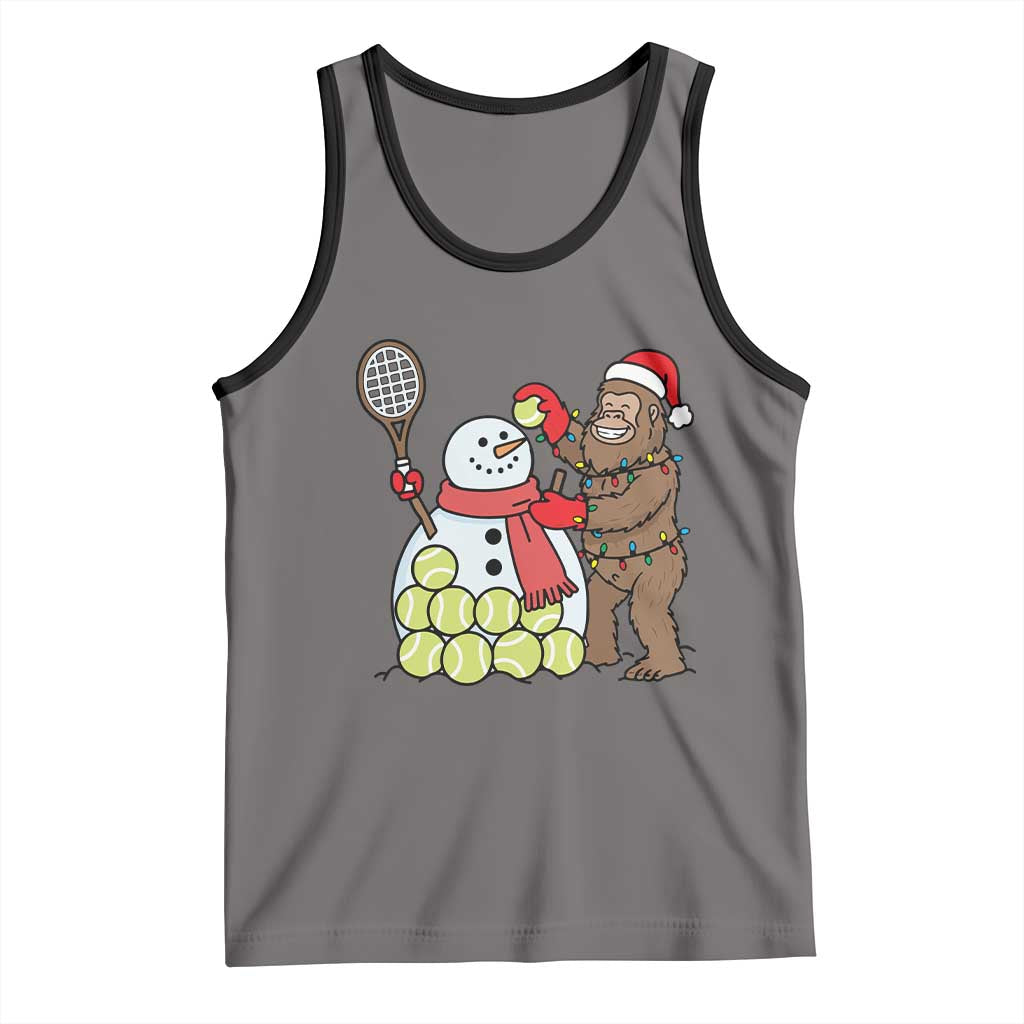 Funny Squatch Christmas Tennis Gift Tank Top Bigfoot Player Enthusiast - Wonder Print Shop