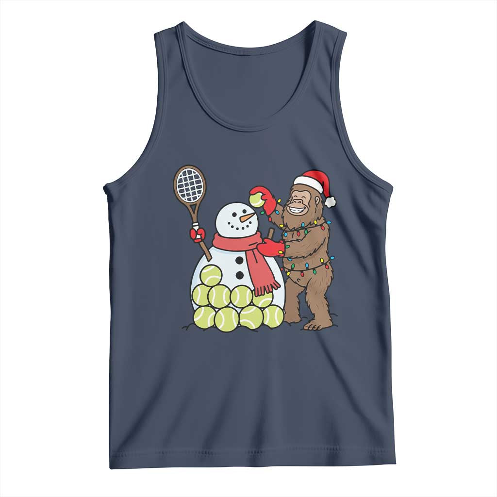 Funny Squatch Christmas Tennis Gift Tank Top Bigfoot Player Enthusiast - Wonder Print Shop