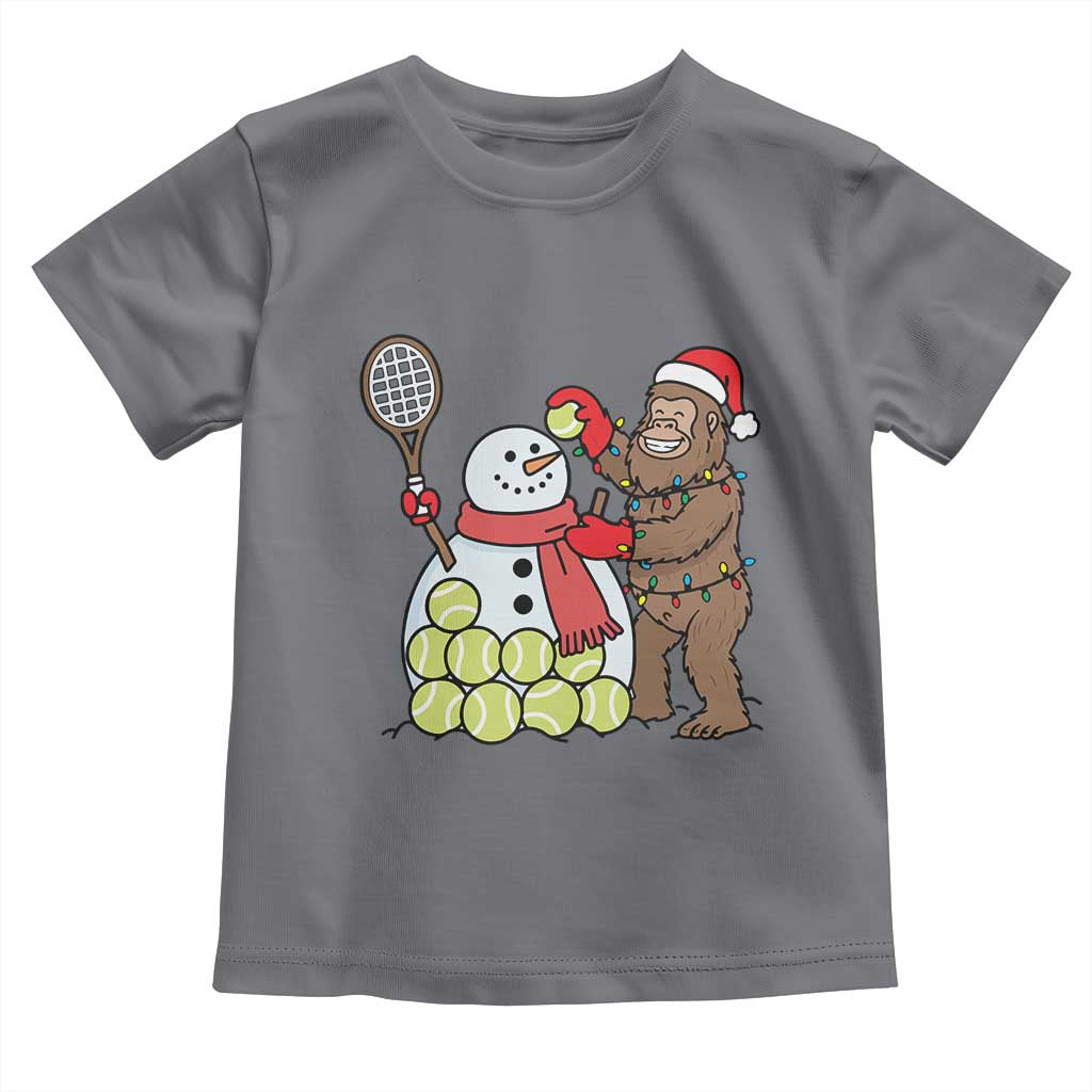 Funny Squatch Christmas Tennis Gift Toddler T Shirt Bigfoot Player Enthusiast - Wonder Print Shop