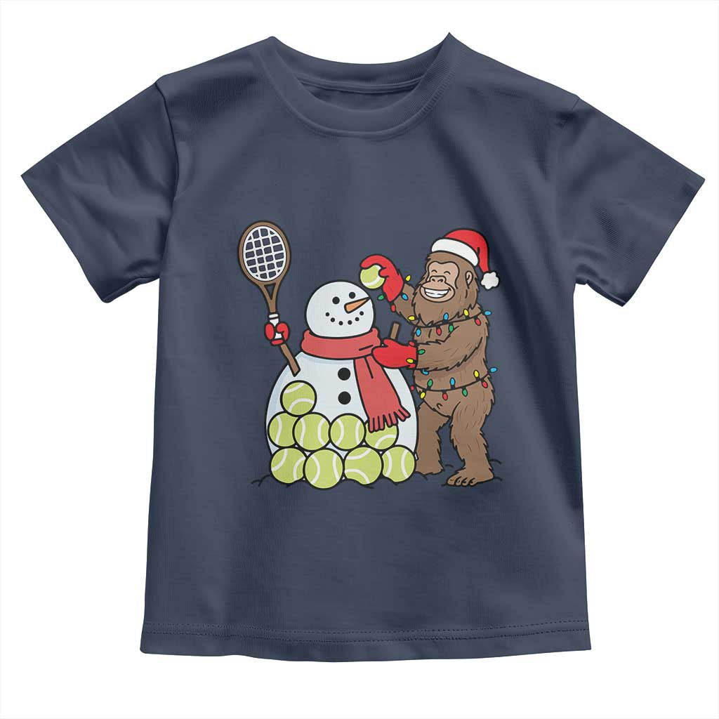 Funny Squatch Christmas Tennis Gift Toddler T Shirt Bigfoot Player Enthusiast - Wonder Print Shop