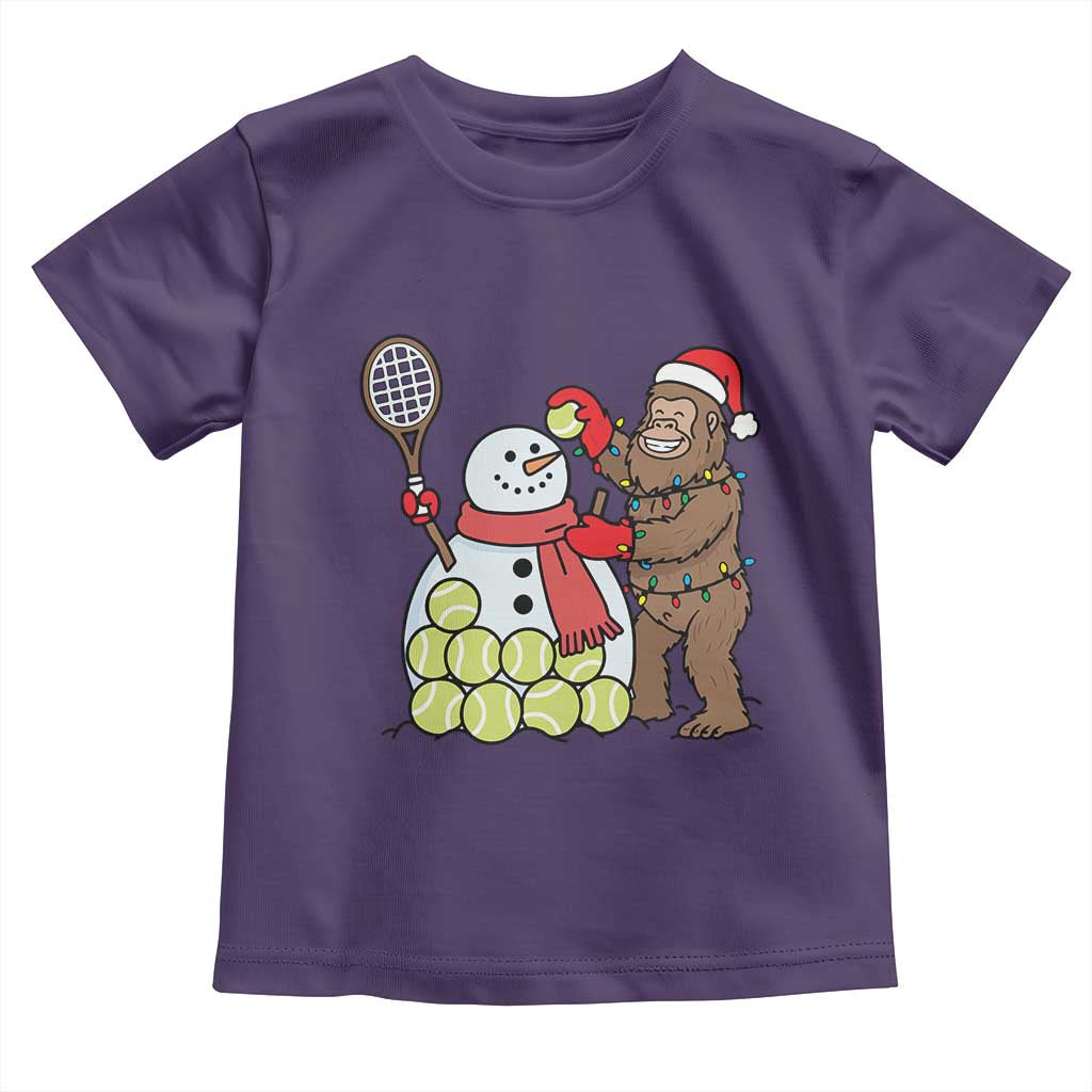 Funny Squatch Christmas Tennis Gift Toddler T Shirt Bigfoot Player Enthusiast - Wonder Print Shop