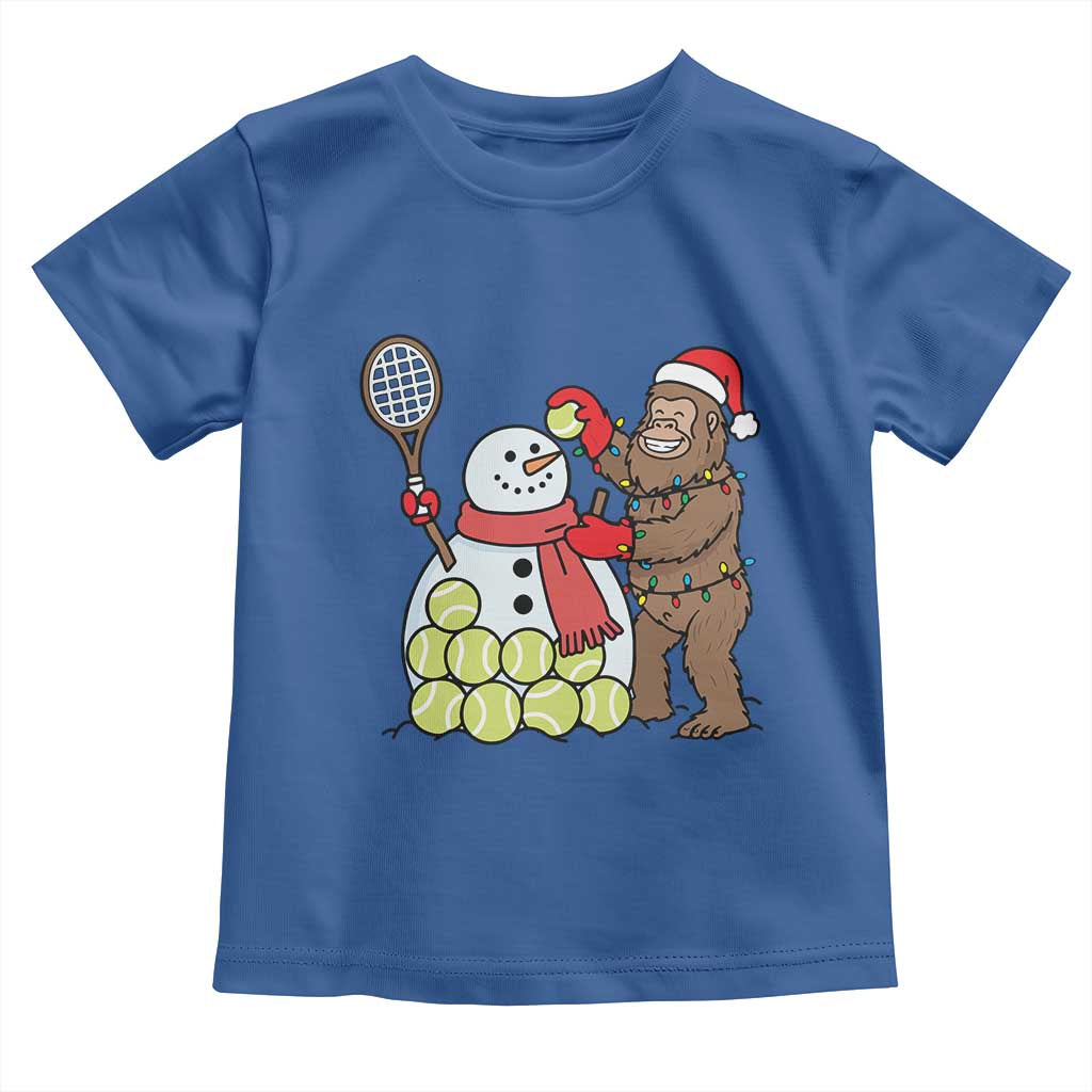 Funny Squatch Christmas Tennis Gift Toddler T Shirt Bigfoot Player Enthusiast - Wonder Print Shop
