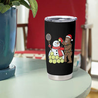 Funny Squatch Christmas Tennis Gift Tumbler Cup Bigfoot Player Enthusiast - Wonder Print Shop