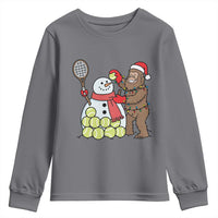Funny Squatch Christmas Tennis Gift Youth Sweatshirt Bigfoot Player Enthusiast - Wonder Print Shop