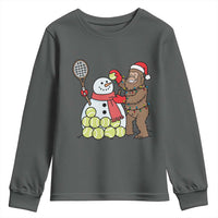 Funny Squatch Christmas Tennis Gift Youth Sweatshirt Bigfoot Player Enthusiast - Wonder Print Shop