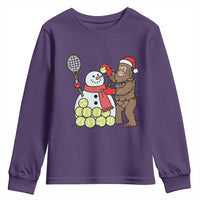 Funny Squatch Christmas Tennis Gift Youth Sweatshirt Bigfoot Player Enthusiast - Wonder Print Shop