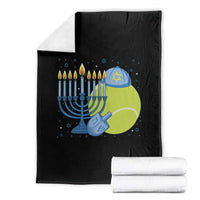 Jewish Tennis Player Hanukkah Throw Blanket Funny Racquet Lover Gift - Wonder Print Shop